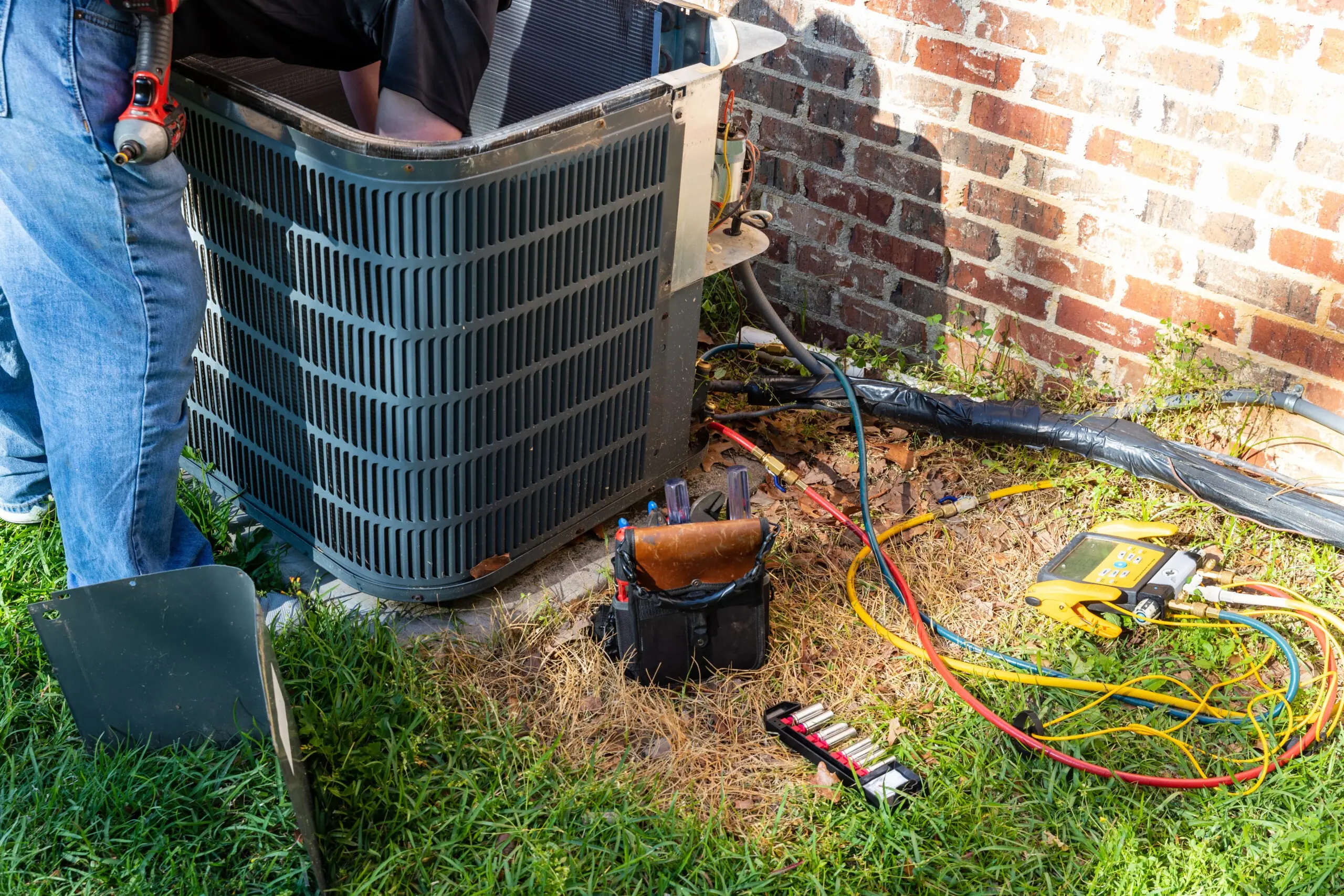 Maintenance on air conditioner unit ac maintenance