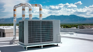 commercial unit commercial air conditioning and heating system on rooftop